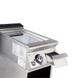 VIRTUS - Elektro Grillplatte mit offener Unterbau - Verchromt - 5,4 kW - 400x730x870 mm
