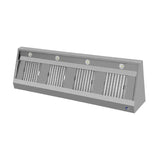 Wandhaube - 2800x700x400 mm - mit Filter und Lampe