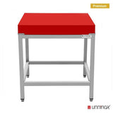 Edelstahl Arbeitstisch - 700x700x850mm - inkl. Schneideplatte Rot