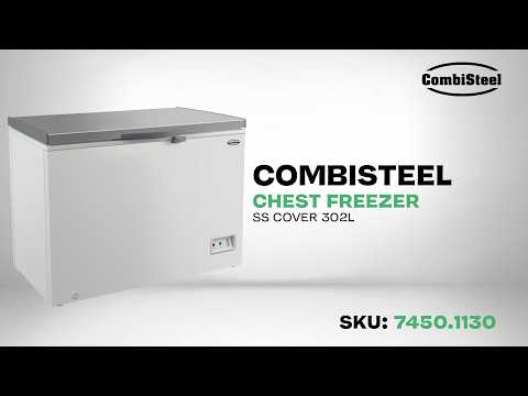 Tiefkühltruhe Edelstahl Deckel 302 L - 1116x644x845 mm - 0,19 kW - Gastro-Bedarf24 GmbH