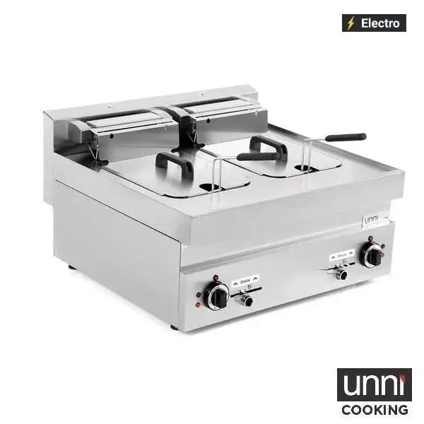 Electric Deep Fryer - 2x10 Liter - 700x650x320 mm - 15 kW