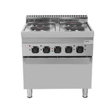 Elektroherd mit 4 Kochfelder und Elektrobackofen - 800x700x850/900 mm - 10,4 kW