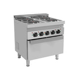 Elektroherd mit 4 Kochfelder und Elektrobackofen - 800x700x850/900 mm - 10,4 kW