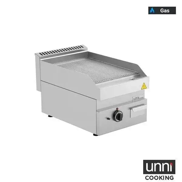 Gas Grill Plate – RIBBED - 400x650x320 mm - 5.7 kW