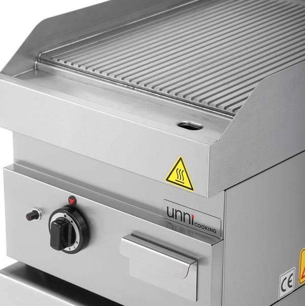 Gas Grill Plate – RIBBED - 400x650x320 mm - 5.7 kW
