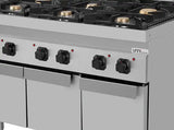 Gasherd -1200x700x850/900 mm - 6 Kochstellen - 44 kW