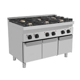 Gasherd -1200x700x850/900 mm - 6 Kochstellen - 44 kW