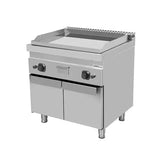 Gas-Grillplatte - 800x700x850/900 mm - Chrome - 13 kW