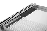 Gas-Grillplatte - 800x700x300 mm - 1/2 glatt – 1/2 gerillt - Chrome - 13 kW