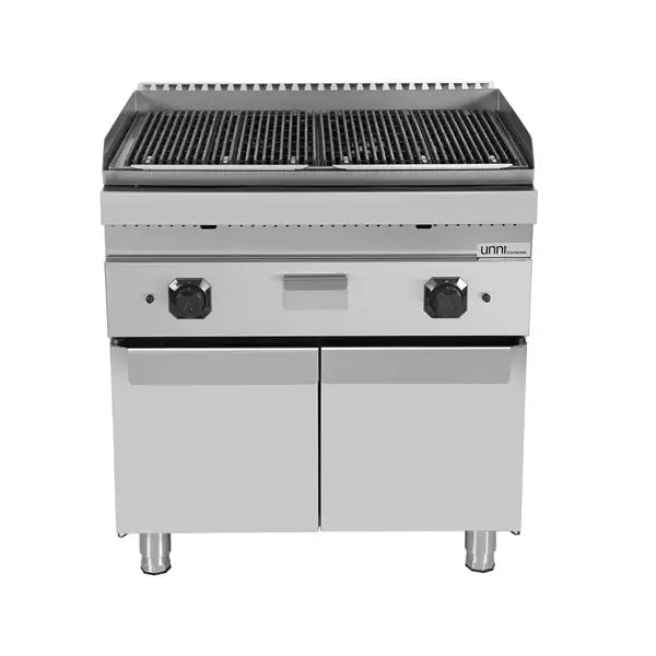 Gas-Lavasteingrill - 800x700x850/900 mm - 18 kW