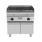 Gas-Lavasteingrill - 800x700x850/900 mm - 18 kW