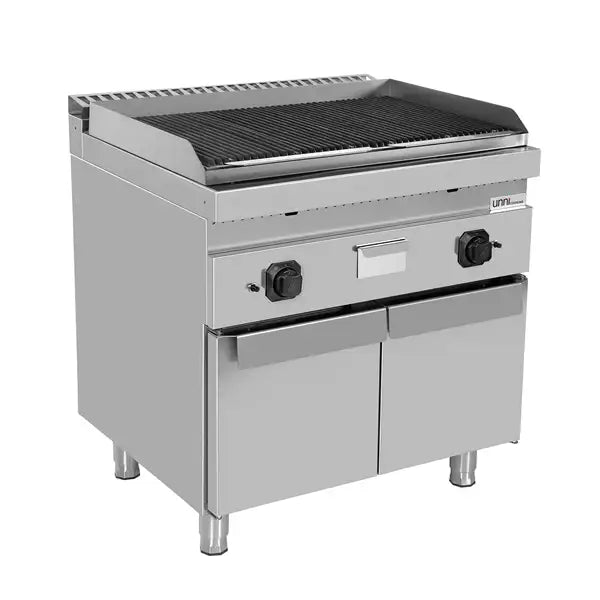 Gas-Lavasteingrill - 800x700x850/900 mm - 18 kW