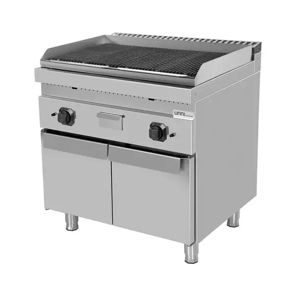 Gas-Lavasteingrill - 800x700x850/900 mm - 18 kW