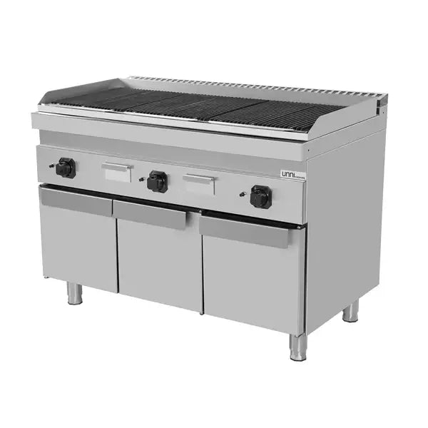 Gas-Lavasteingrill - 1200x700x850/900 mm - 27 kW