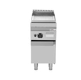 Gas Grillplatte - 400x700x850/900 mm - gerillt/chrome - 6,5 kW