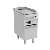 Gas Grillplatte - 400x700x850/900 mm - gerillt/chrome - 6,5 kW