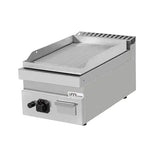 Gas-Grillplatte - 400x700x300 mm - gerillt/chrome - 6,5 kW