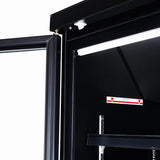 Tiefkühlschrank 3 Glastüren Schwarz JDE-1530F Bl **achtung, Es Liegt Ein Erhöhter Einschatlstrom Vor, Sodass Ein Leitungsschutzschalter Mit C-Charakteristik Erforderlich Ist.** - 1880x710x2003 mm - 1,05 kW - Gastro-Bedarf24 GmbH