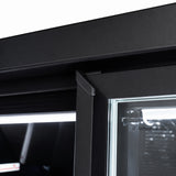 Tiefkühlschrank 3 Glastüren Schwarz JDE-1530F Bl **achtung, Es Liegt Ein Erhöhter Einschatlstrom Vor, Sodass Ein Leitungsschutzschalter Mit C-Charakteristik Erforderlich Ist.** - 1880x710x2003 mm - 1,05 kW - Gastro-Bedarf24 GmbH