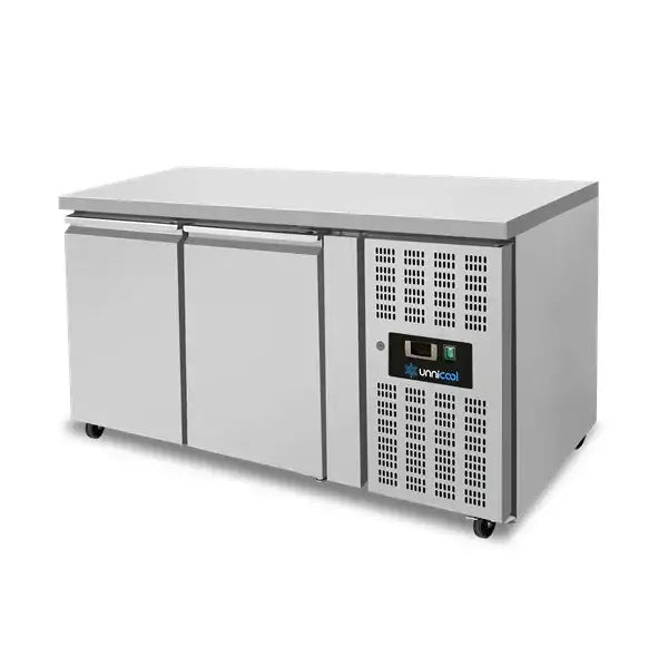 Tekerlekli soğutmalı tezgah – 2 kapılı – kenar pervazı olmadan – 1390 x 700 x 850 mm