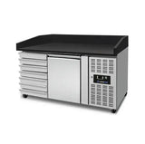 Pizzatheke mit Räder - 1 Tür + 7 Teigschubladen (EN600x400)