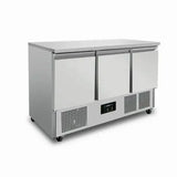 Soğutmalı çalışma tezgahı | Tekerlekli ve 3 kapılı (1/1 GN) | +2°C / +8°C | 137x70x85(y) cm 