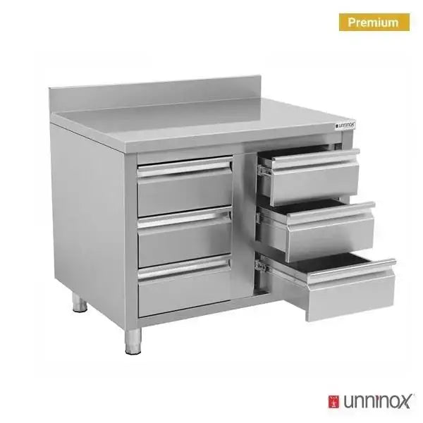 Drawer Cabinet - 1000x600x850 mm with 6 Drawers & Raised Edge