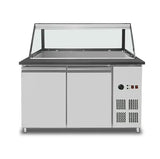 Bain-Marie-Theke – 3x GN 1/1 – 123 × 82 × 85,5 cm - Gastro-Bedarf24 GmbH