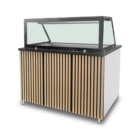 Bain-Marie-Theke – 3x GN 1/1 – 123 × 82 × 85,5 cm - Gastro-Bedarf24 GmbH