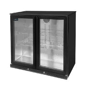 Barkühlschrank mit 2 Türen - Schwarz - 900x565x900 mm - Gastro-Bedarf24 GmbH