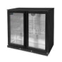 Barkühlschrank mit 2 Türen - Schwarz - 900x565x900 mm - Gastro-Bedarf24 GmbH