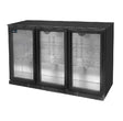 Barkühlschrank mit 3 Türen - Schwarz - 1350x565x900 mm - Gastro-Bedarf24 GmbH