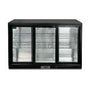 Barkühlschrank mit Schiebetüren - Schwarz - 1350x565x900 mm - Gastro-Bedarf24 GmbH