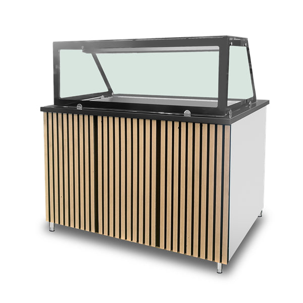Bain-Marie-Theke – 3x GN 1/1 – 123 × 82 × 85,5 cm