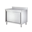 EASYLINE Arbeitsschrank 700 / 2 Schiebetüren & Aufkantung - Gastro-Bedarf24 GmbH