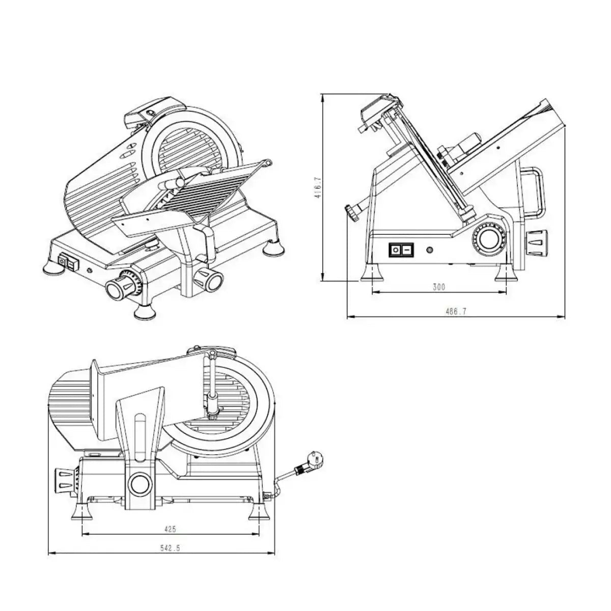 EASYLINE Aufschnittmaschine 250 - Gastro-Bedarf24 GmbH