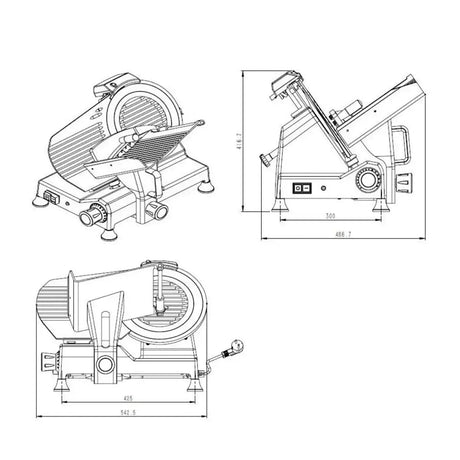 EASYLINE Aufschnittmaschine 250 - Gastro-Bedarf24 GmbH