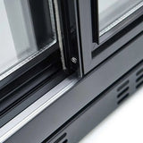 EASYLINE Barkühlschrank 520 schwarz / 2 Glasschiebetüren, Höhe 840 mm - Gastro-Bedarf24 GmbH