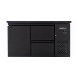 EASYLINE Barkühltisch schwarz / 1 Tür & 2 Schubladen - 280 l - Gastro-Bedarf24 GmbH