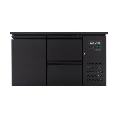 EASYLINE Barkühltisch schwarz / 1 Tür & 2 Schubladen - 280 l - Gastro-Bedarf24 GmbH