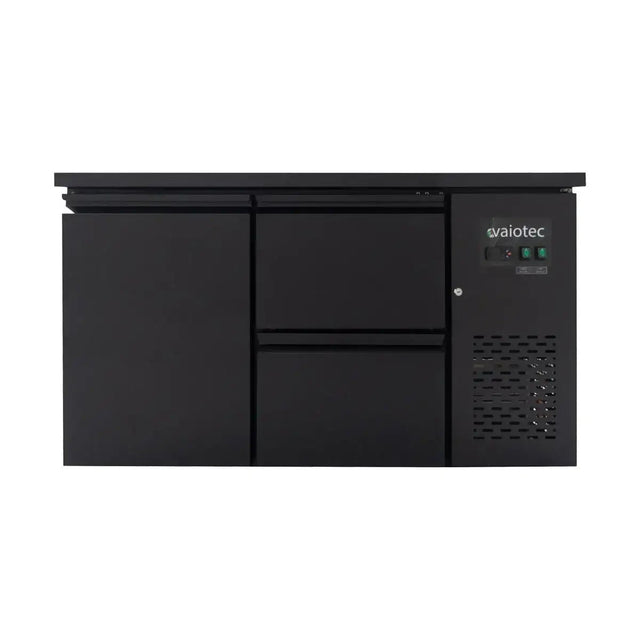 EASYLINE Barkühltisch schwarz / 1 Tür & 2 Schubladen - 280 l - Gastro-Bedarf24 GmbH