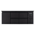 EASYLINE Barkühltisch schwarz / 1 Tür & 4 Schubladen - 425 l - Gastro-Bedarf24 GmbH