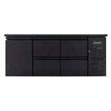 EASYLINE Barkühltisch schwarz / 1 Tür & 4 Schubladen - 425 l - Gastro-Bedarf24 GmbH