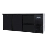 EASYLINE Barkühltisch schwarz / 2 Türen & 2 Schubladen - 425 l - Gastro-Bedarf24 GmbH