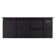 EASYLINE Barkühltisch schwarz / 2 Türen & 2 Schubladen - 425 l - Gastro-Bedarf24 GmbH