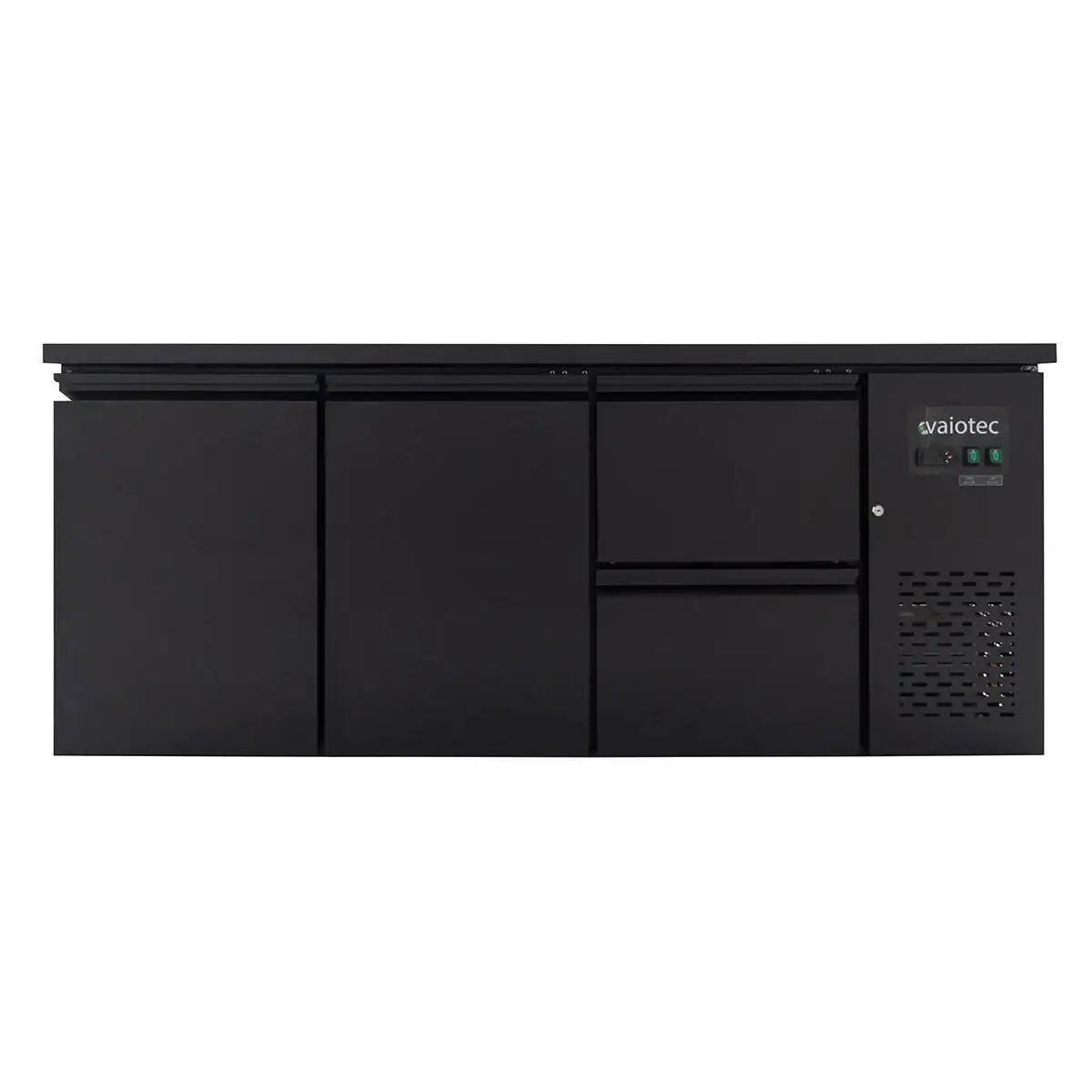 EASYLINE Barkühltisch schwarz / 2 Türen & 2 Schubladen - 425 l - Gastro-Bedarf24 GmbH