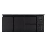 EASYLINE Barkühltisch schwarz / 2 Türen & 2 Schubladen - 425 l - Gastro-Bedarf24 GmbH
