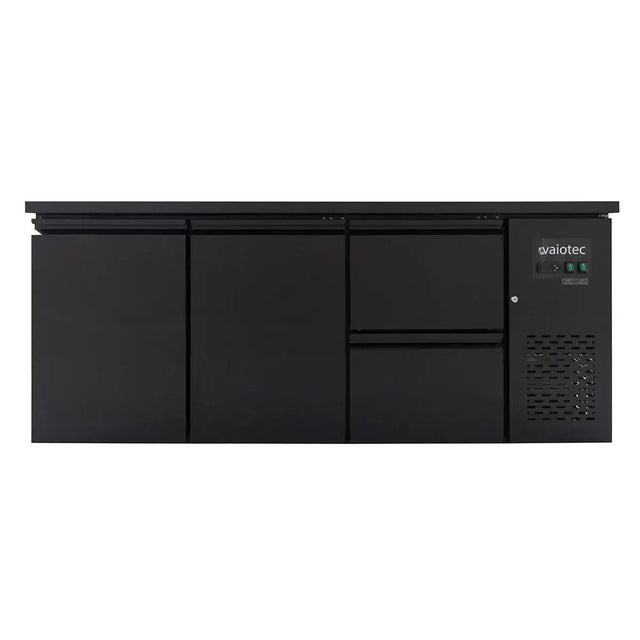 EASYLINE Barkühltisch schwarz / 2 Türen & 2 Schubladen - 425 l - Gastro-Bedarf24 GmbH