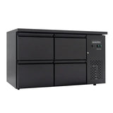 EASYLINE Barkühltisch schwarz / 4 Schubladen - 280 l - Gastro-Bedarf24 GmbH