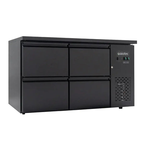 EASYLINE Barkühltisch schwarz / 4 Schubladen - 280 l - Gastro-Bedarf24 GmbH
